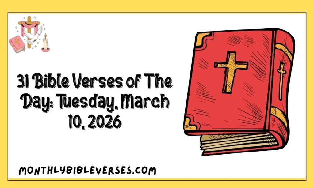 31 Bible Verses of The Day Tuesday, March 10, 2026