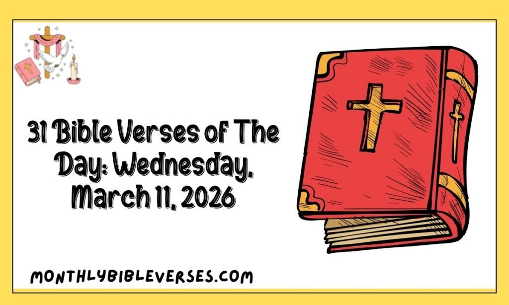 31 Bible Verses of The Day: Wednesday, March 11, 2026